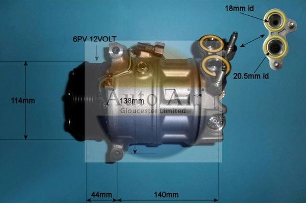 Auto Air Gloucester 14-0072 - Compressor, air conditioning autospares.lv