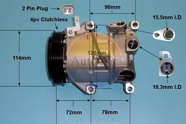 Auto Air Gloucester 14-0199P - Compressor, air conditioning autospares.lv