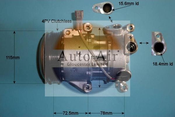 Auto Air Gloucester 14-0194 - Compressor, air conditioning autospares.lv