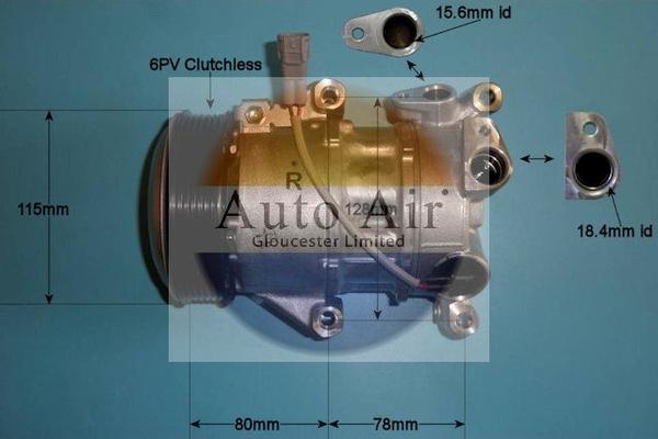 Auto Air Gloucester 14-0195 - Compressor, air conditioning autospares.lv