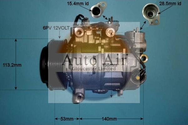 Auto Air Gloucester 14-0190 - Compressor, air conditioning autospares.lv