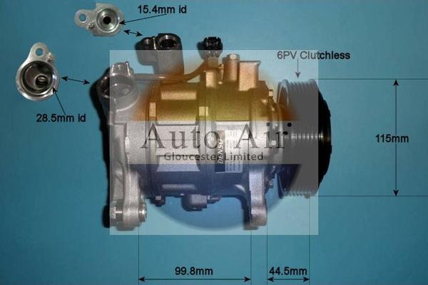 Auto Air Gloucester 14-0191 - Compressor, air conditioning autospares.lv