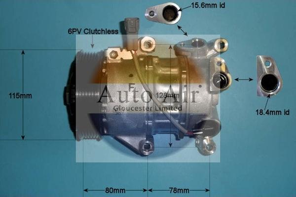 Auto Air Gloucester 14-0193 - Compressor, air conditioning autospares.lv