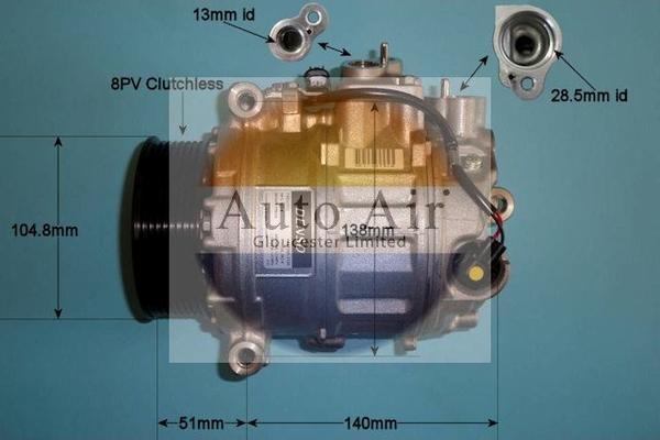 Auto Air Gloucester 14-0197 - Compressor, air conditioning autospares.lv