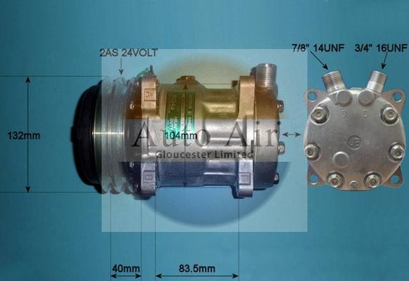 Auto Air Gloucester 14-0118 - Compressor, air conditioning autospares.lv