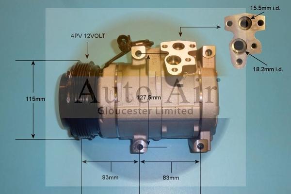 Auto Air Gloucester 14-0127P - Compressor, air conditioning autospares.lv