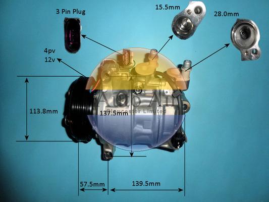 Auto Air Gloucester 14-0829 - Compressor, air conditioning autospares.lv