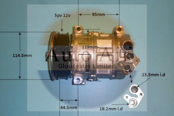 Auto Air Gloucester 14-0344 - Compressor, air conditioning autospares.lv