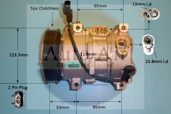 Auto Air Gloucester 14-0347 - Compressor, air conditioning autospares.lv