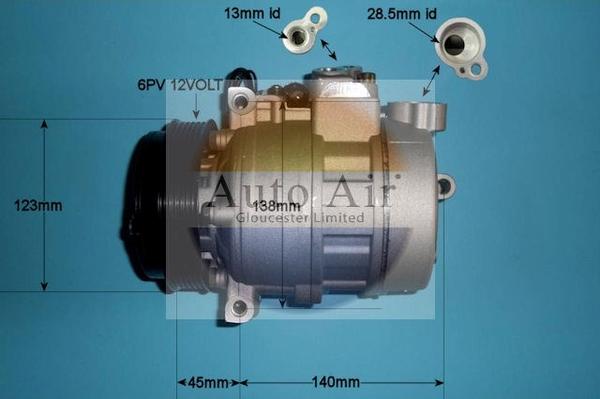 Auto Air Gloucester 14-0309P - Compressor, air conditioning autospares.lv