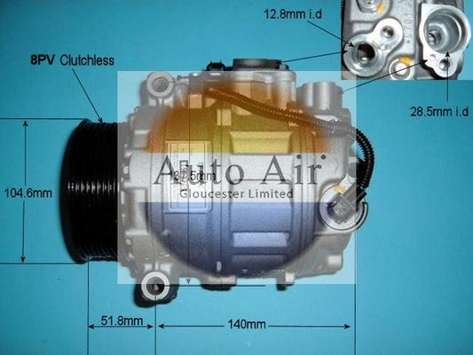 Auto Air Gloucester 14-0306R - Compressor, air conditioning autospares.lv