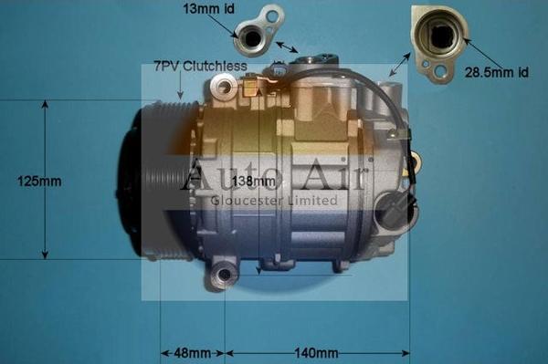 Auto Air Gloucester 14-0308P - Compressor, air conditioning autospares.lv