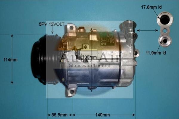 Auto Air Gloucester 14-0334 - Compressor, air conditioning autospares.lv