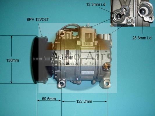 Auto Air Gloucester 14-0331 - Compressor, air conditioning autospares.lv