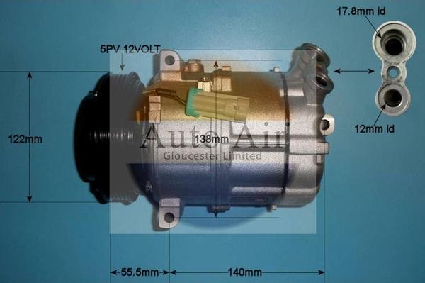 Auto Air Gloucester 14-0333P - Compressor, air conditioning autospares.lv