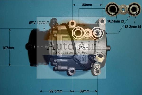 Auto Air Gloucester 14-0325P - Compressor, air conditioning autospares.lv