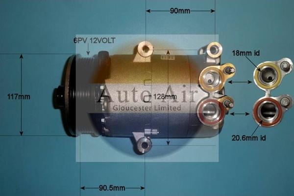 Auto Air Gloucester 14-0326 - Compressor, air conditioning autospares.lv