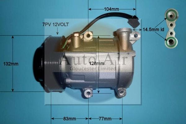 Auto Air Gloucester 14-0321P - Compressor, air conditioning autospares.lv