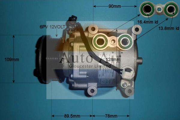 Auto Air Gloucester 14-0322P - Compressor, air conditioning autospares.lv