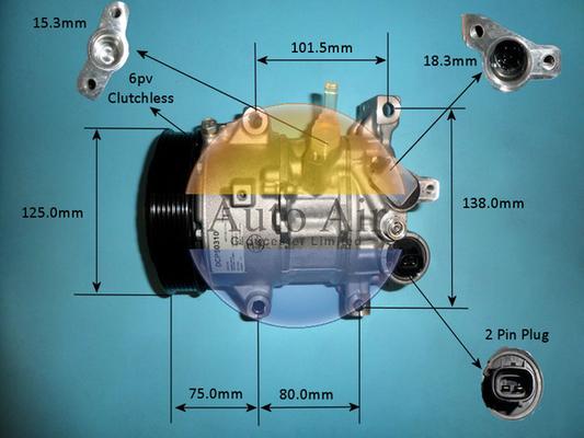 Auto Air Gloucester 14-0295 - Compressor, air conditioning autospares.lv