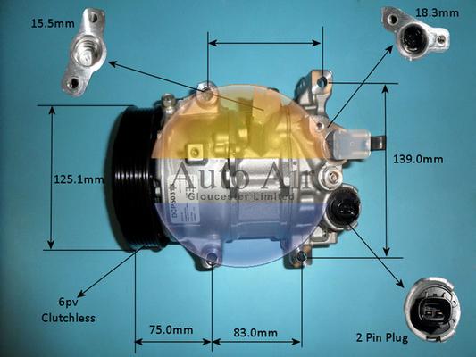 Auto Air Gloucester 14-0293 - Compressor, air conditioning autospares.lv