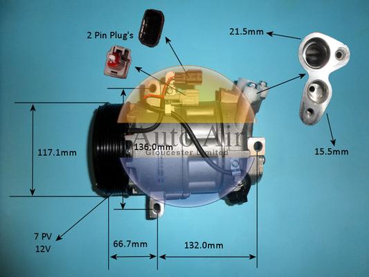 Auto Air Gloucester 14-0297P - Compressor, air conditioning autospares.lv