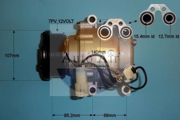 Auto Air Gloucester 14-0258 - Compressor, air conditioning autospares.lv