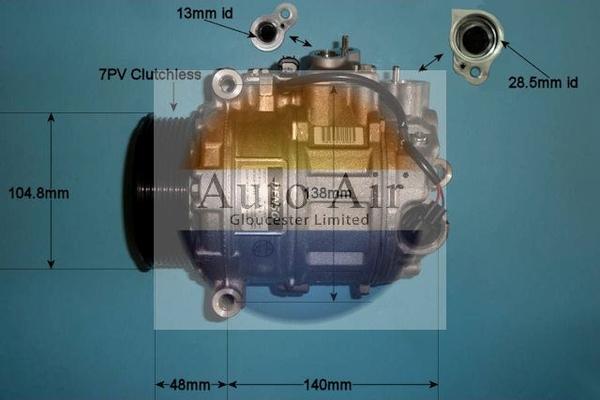 Auto Air Gloucester 14-0205 - Compressor, air conditioning autospares.lv