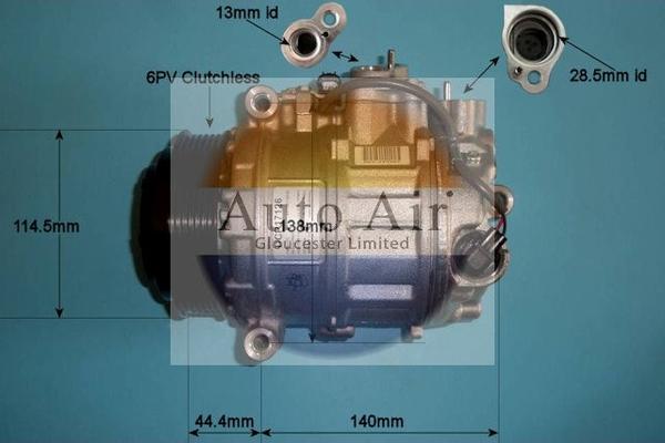 Auto Air Gloucester 14-0206 - Compressor, air conditioning autospares.lv