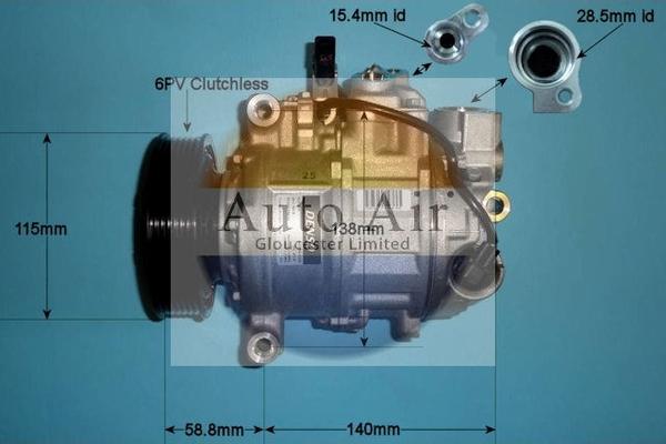 Auto Air Gloucester 14-0207 - Compressor, air conditioning autospares.lv