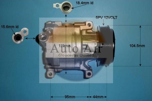 Auto Air Gloucester 14-0214 - Compressor, air conditioning autospares.lv