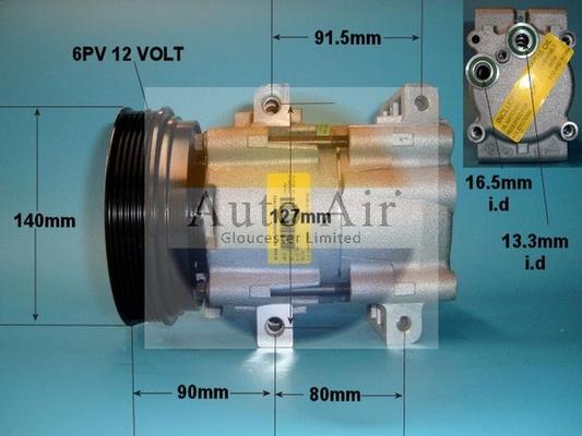 Auto Air Gloucester 14-0234 - Compressor, air conditioning autospares.lv