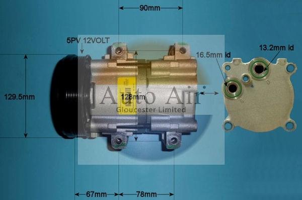 Auto Air Gloucester 14-0236 - Compressor, air conditioning autospares.lv