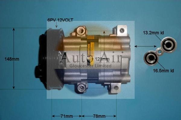 Auto Air Gloucester 14-0233 - Compressor, air conditioning autospares.lv