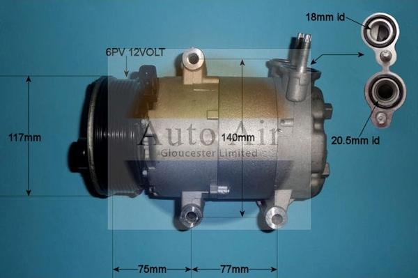 Auto Air Gloucester 14-0232P - Compressor, air conditioning autospares.lv