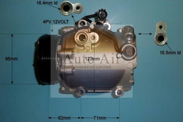 Auto Air Gloucester 14-0237P - Compressor, air conditioning autospares.lv