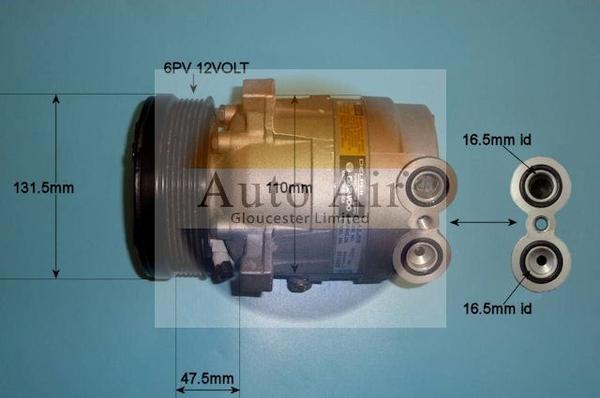 Auto Air Gloucester 14-0229 - Compressor, air conditioning autospares.lv