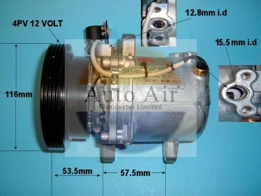 Auto Air Gloucester 14-0228 - Compressor, air conditioning autospares.lv