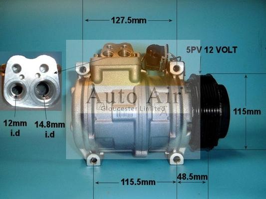 Auto Air Gloucester 14-0750 - Compressor, air conditioning autospares.lv