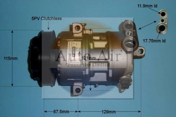 Auto Air Gloucester 14-1449R - Compressor, air conditioning autospares.lv