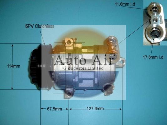 Auto Air Gloucester 14-1449 - Compressor, air conditioning autospares.lv