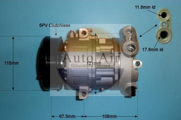 Auto Air Gloucester 14-1446P - Compressor, air conditioning autospares.lv