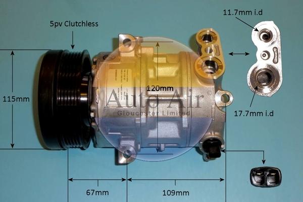 Auto Air Gloucester 14-1446 - Compressor, air conditioning autospares.lv