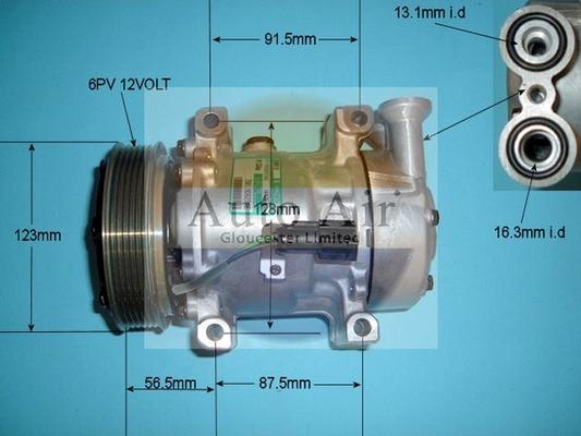 Auto Air Gloucester 14-1442 - Compressor, air conditioning autospares.lv