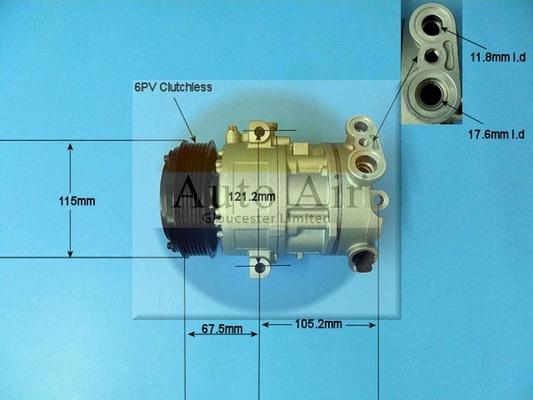 Auto Air Gloucester 14-1447P - Compressor, air conditioning autospares.lv