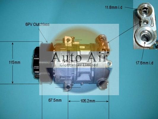 Auto Air Gloucester 14-1447 - Compressor, air conditioning autospares.lv