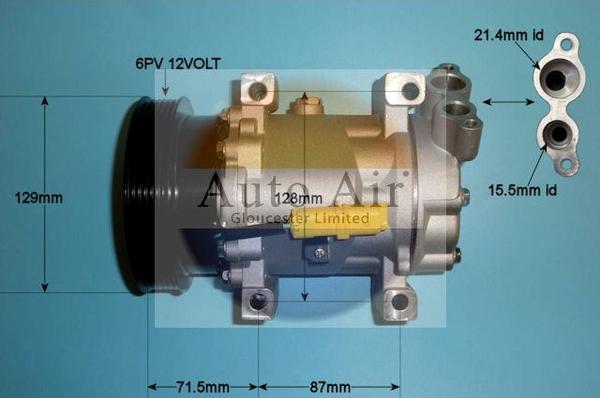 Auto Air Gloucester 14-1452P - Compressor, air conditioning autospares.lv