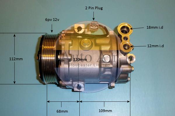 Auto Air Gloucester 14-1469p - Compressor, air conditioning autospares.lv