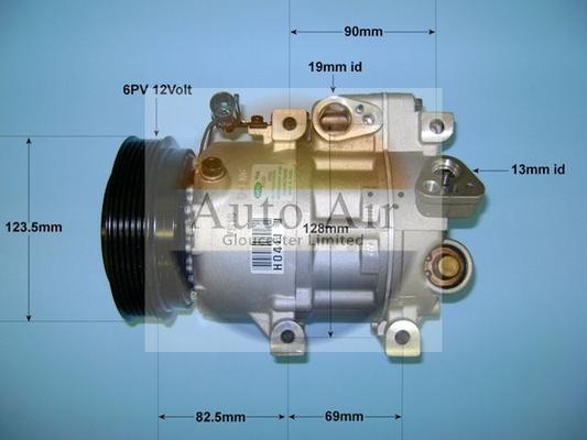 Auto Air Gloucester 14-1460 - Compressor, air conditioning autospares.lv