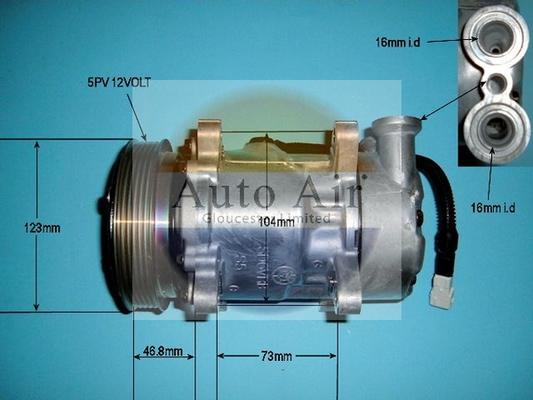 Auto Air Gloucester 14-1431R - Compressor, air conditioning autospares.lv